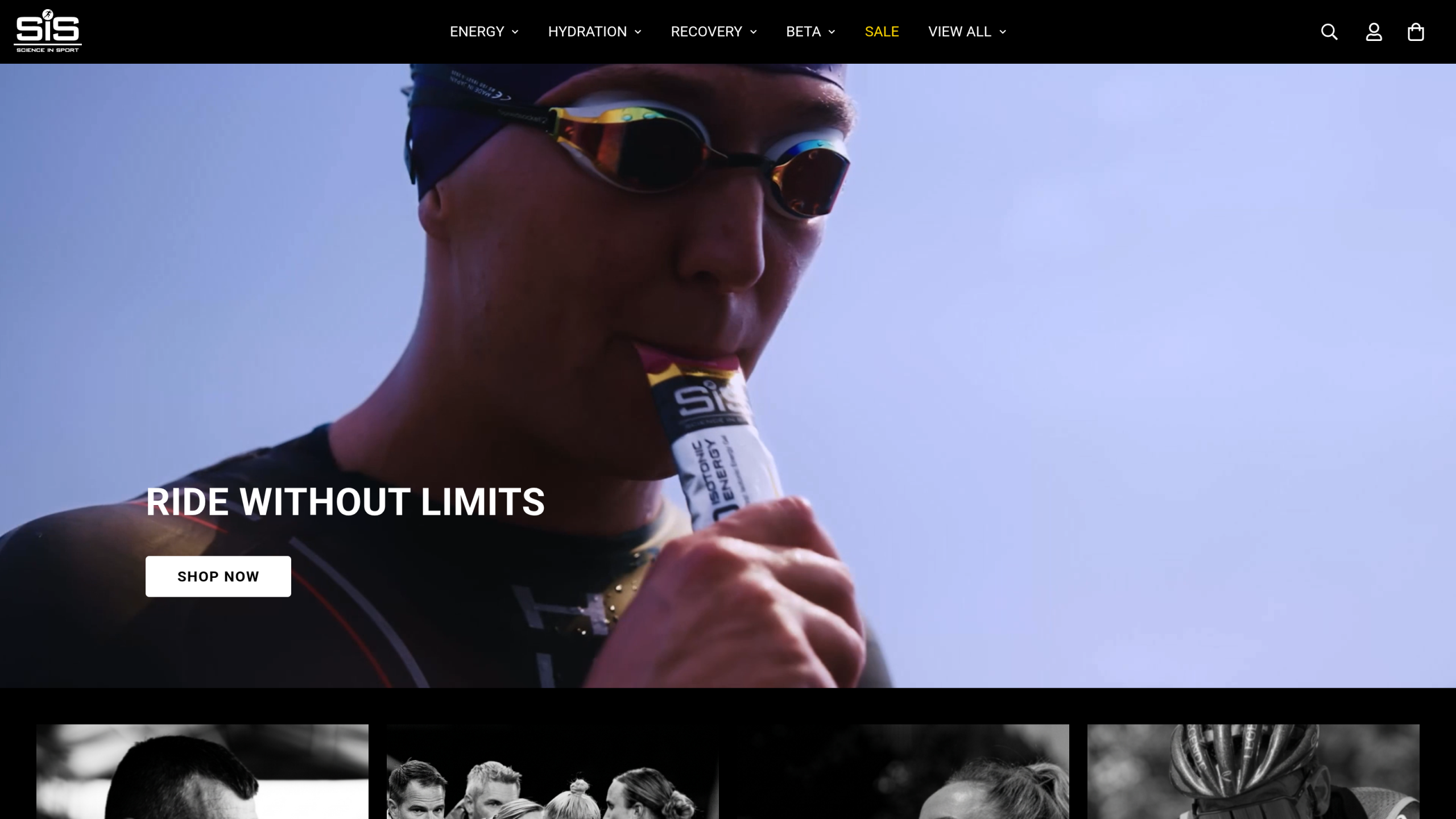 SiS | Science in Sport eCommerce website homepage on desktop